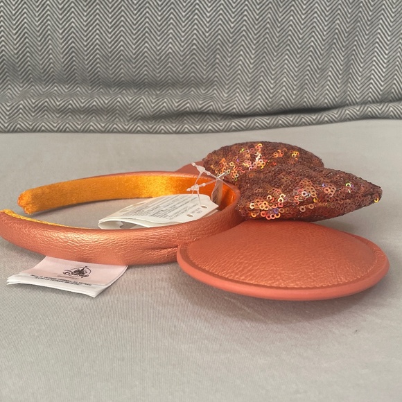 NWT 2024 Disney Parks Peach Punch Sequined Minnie Ears Headband main image 9